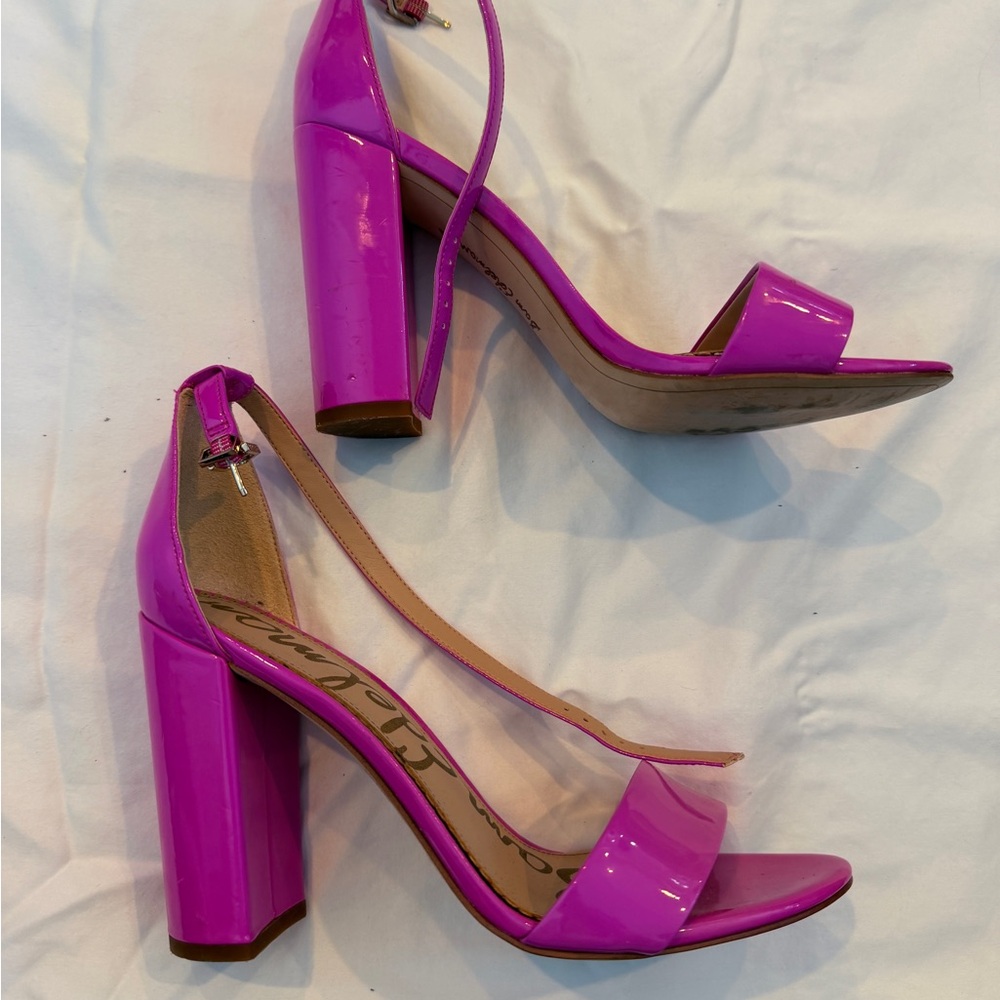 Sam Edelman Hot Pink Patent Leather Heels 8.5W
